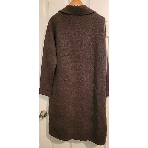 Hyfve Open Long Cardigan Sweater Coat Gray Long Sleeve Pockets Jacket Large - Picture 2 of 8